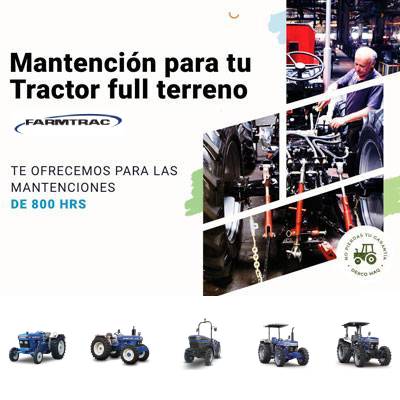 Mantención Tractores tradicional Farmtrac 800 Hrs