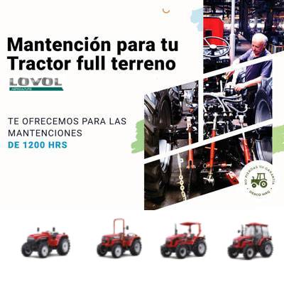 Mantención Tractores tradicional Lovol 1200 Hrs